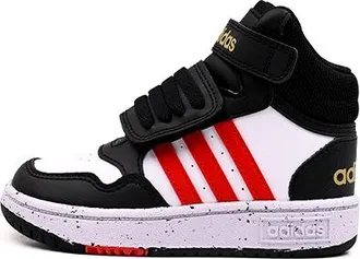 adidas (TD) adidas Hoops Mid I Shoes Black White Vivid Red HR0229
