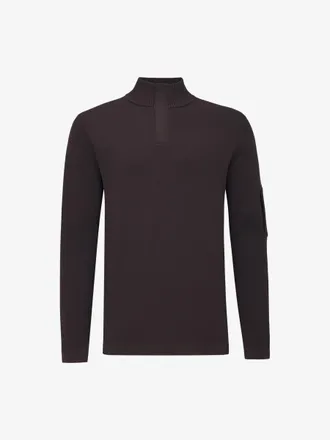 Genti Turtle Zip Longsleeve | Bordeaux