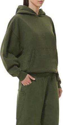 AFRM Blake Cotton Hoodie in Dark Forest at Nordstrom Rack, Size X-Small