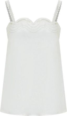HUGO BOSS Badorina Top - Dames - Tops zonder mouwen - Wit - 2XL - Tops