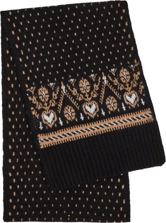 Khaite Lucerne patterned scarf - Black