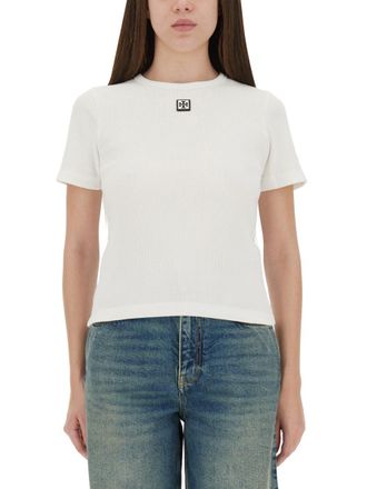 Tory Burch Tory Burch Ribbed Cotton T Shirt