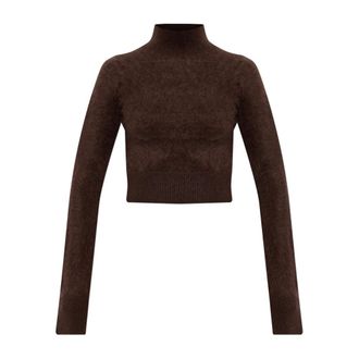 Sportmax Agio Kasjmier Trui - Dames - Cashmere truien - Bruin - XS - Kasjmier - Truien & Vesten