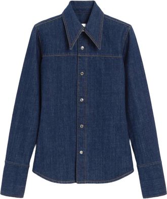 Ami Camicia con colletto a punta - Blu