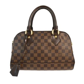 Louis Vuitton Duomo Boston Bag Damier Brown Canvas Handbag (Pre-Owned)