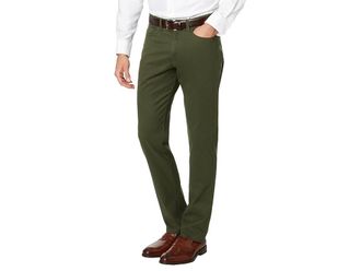 Johnston & Murphy Five-Pocket Pants Mens Casual Pants Olive : 36 30, Cotton/Spandex