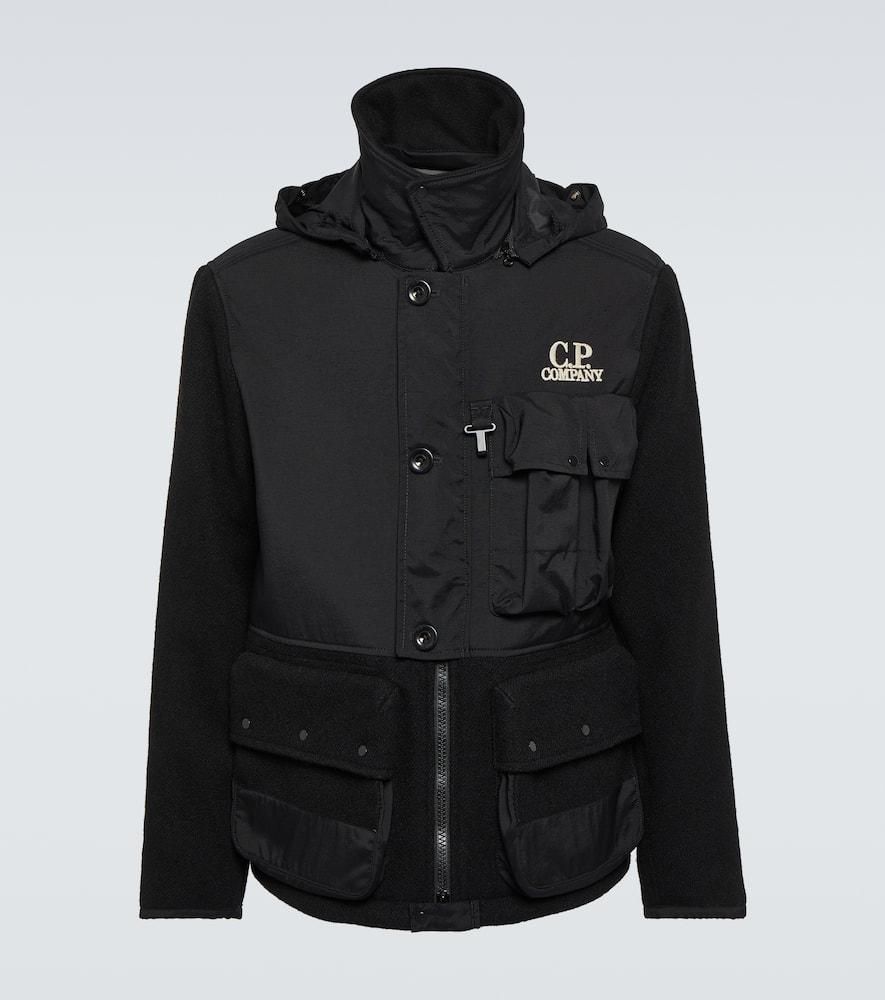 パーカー・フーディ C.P. Company LOGO COTTON HOODIE C.P. Company Hoodie In Cotton - Black - Men | CMSS009B6372G999