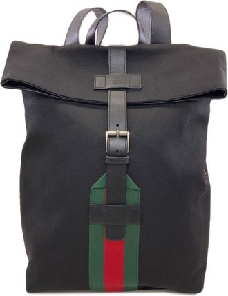 Gucci Black Canvas Backpack (Pre-Owned)