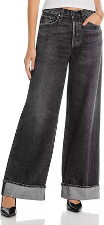 A Gold E Dame High Rise Wide Leg Cuffed Jeans In Ditch