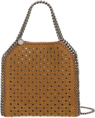 Stella McCartney Mini Falabella Studded Faux Suede Tote in Brandy at Nordstrom