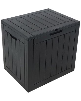 Sunnydaze Woodgrain-Look Outdoor Storage Box