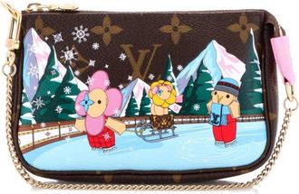 Louis Vuitton Pochette Accessoires Limited Edition Vivienne Xmas Monogram Canvas Mini clutch bag - Bruin