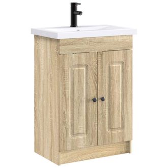 vidaXL Juego De Muebles De Ba&ntilde;o Roble Sonoma 78,5 X 37,5 X 81 Cm Vidaxl