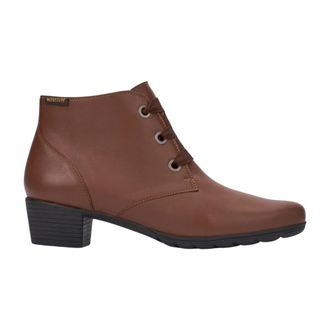 Mephisto Hazelbruine Dames Enkellaars - Dames - Laarzen met Hak - Bruin - 37 EU - Leer - Schoenen