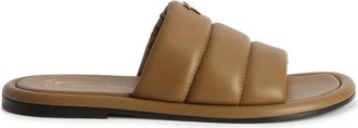 Giuseppe Zanotti Sandali slides imbottiti Harmande - Marrone