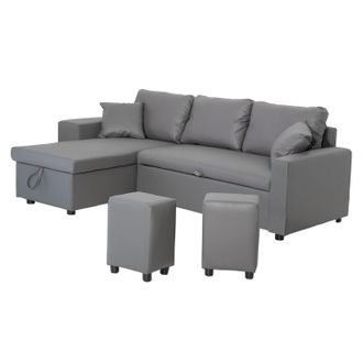 Happy Garden Happy Garden - Sof&aacute; Convertible Tony 3 Plazas Gris