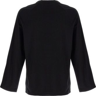 Yohji Yamamoto 3-Stripe Contrast Long Sleeve T-shirt - Black