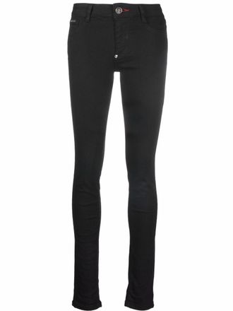 Philipp Plein Jeans skinny a vita alta - Nero