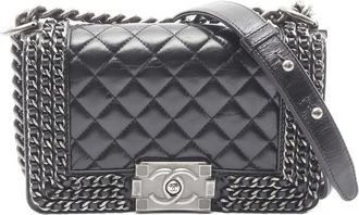 Chanel 2014-2015 pre-owned Boy Chanel mini schoudertas - Zwart