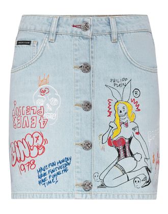 Philipp Plein Denim Skirt