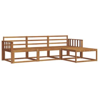 vidaXL Vidaxl Set Di Divani Da Esterno 4 Pz Naturale Legno Di Acacia