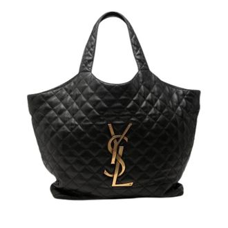 Saint Laurent Pre-owned Icare Shopping Tote - Dames - Pre-owned - Zwart - Maat: ONE Size Leer