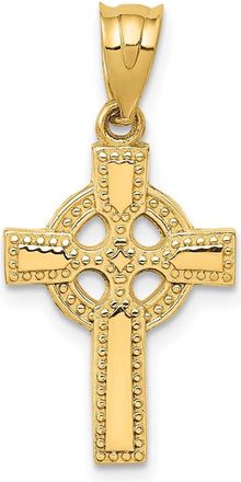 Diamond2Deal 14k Yellow Gold Celtic Cross Pendant
