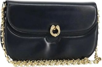 Gucci Pre-owned Shoulder Bags, female, Blue, Size: ONE SIZE Pre-owned Vintage Leather Shoulder Bag