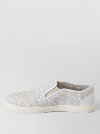Dolce & Gabbana lace slip on leather sneakers women
