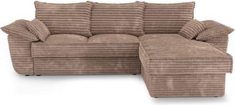 Sia Home Sof&aacute; cama derecho pana XXL topo 257 cm