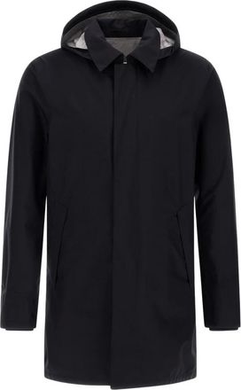 Herno Zwarte Waterdichte Gore-Tex Jas - Heren - Mantel - Zwart - L - Polyester - Jassen