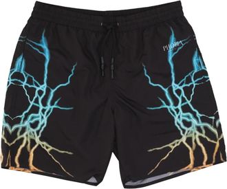 Phobia Archive Bicolor Lightning Print Zwemshorts - Heren - Strandmode - Zwart - L - Polyester - Badmode