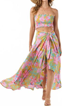 Tiare Hawaii Azure Wrap Skirt In Honduras Turquoise