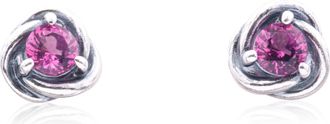 Pandora October Pink Eternity Circle Stud Earrings