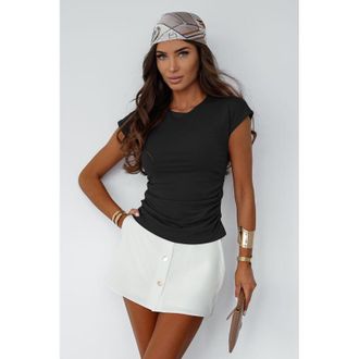 OEM Blusa Fruncida Negra Shira Xs/s