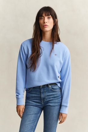 GANT Women Shield Crew Neck Sweatshirt (XXL) HYDRANGEA BLUE