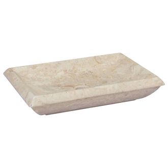 Berkfield Home Sink Cream 50x35x10 cm Marble | Size: 50 x 35 x 10 cm