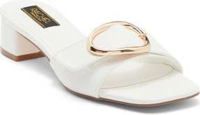 Rachel Roy Sarah Block Heel Slide Sandal in White at Nordstrom Rack, Size 7.5