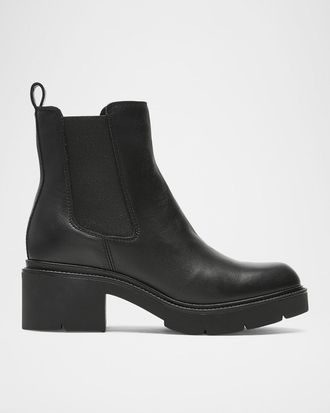La Canadienne Axton Leather Lug-Sole Chelsea Booties