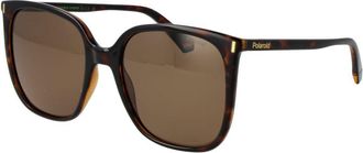 Polaroid Bruine Plastic Zonnebril