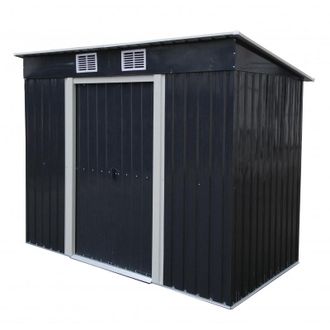 Foresta Caseta De Jard&iacute;n Met&aacute;lica 238x131 Cm - Caseta De 3,12 M&sup2; De Superficie - Techo A Una Sola Agua - Puerta Doble 74 Cm - Am2413.1 Foresta