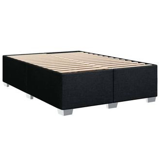 Berkfield Home Soft Bed Frame without Mattress Black&not;Double Fabric in Black | Size: Double