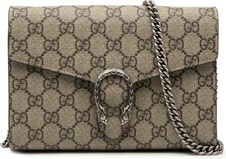 Gucci 2016-2025 GG Supreme Dionysus Chain Wallet crossbody bag - Brown