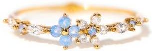 Girls Crew Blue Blossom Garden Ring in Gold at Nordstrom, Size 8