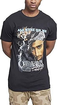 Mister Tee Herren Tupac Retro T-Shirt, Black, XXL