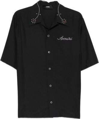Amiri Black Stud Camp Shirt