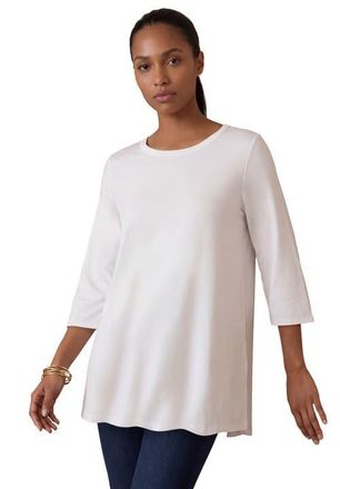 Jessica London Stretch Knit Swing Tunic in White at Nordstrom, Size 20