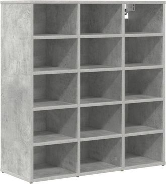 vidaXL Vidaxl - Shoe Cabinet Concrete grey 77.5 x 30 x 83.5 cm Engineered wood