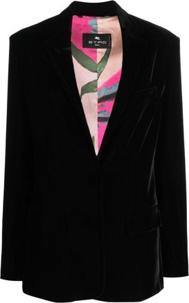 Etro Black Single-breasted Blazer