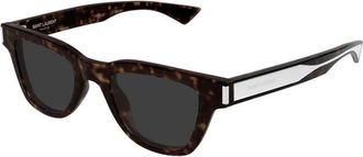 Saint Laurent Jacques Vierkante Zonnebril - unisex - Zonnebrillen - Bruin - 47 MM - Nylon - Accessoires